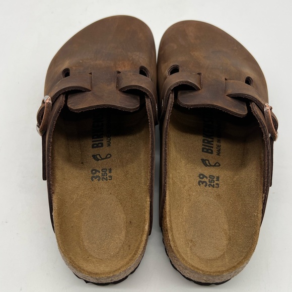 Birkenstock Boston Women’s Sz 8 Brown Habana Oiled Leather Soft Footbed Shoes. - Picture 11 of 12